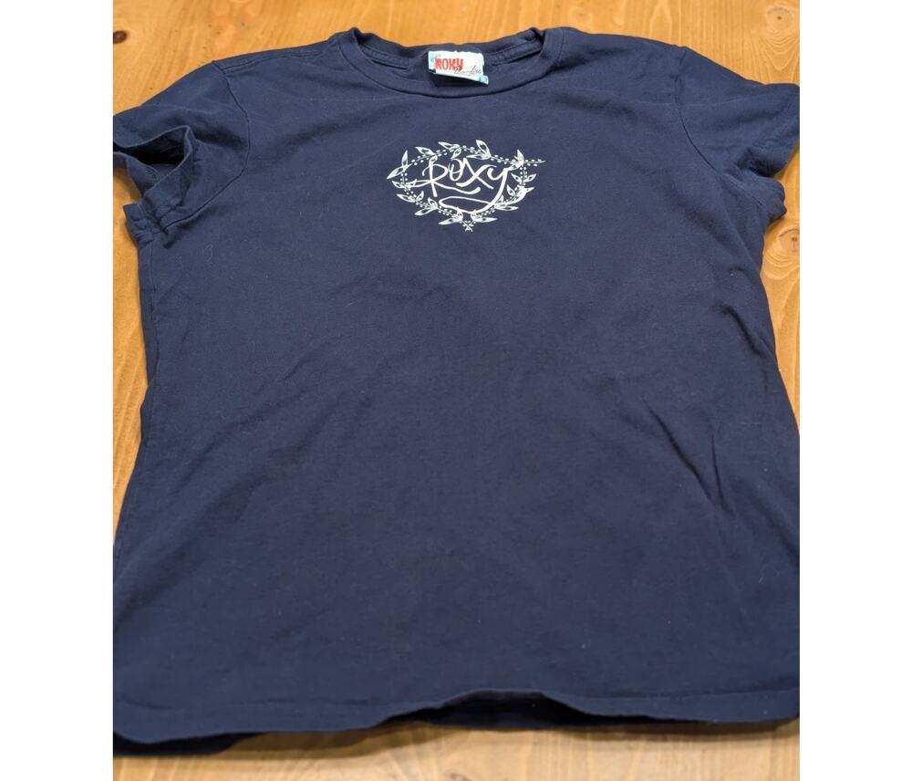 Roxy S/S Tee, Navy with White, EGU/LN, Women's Medium